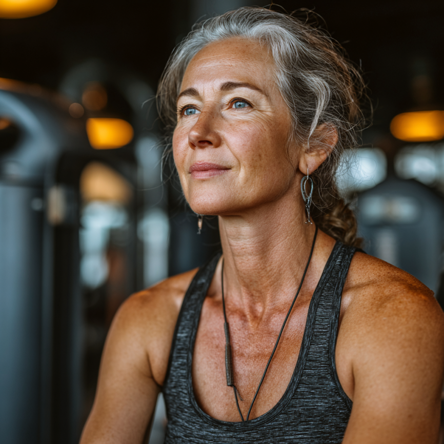 Активні люди зрілого віку займаються фітнесом